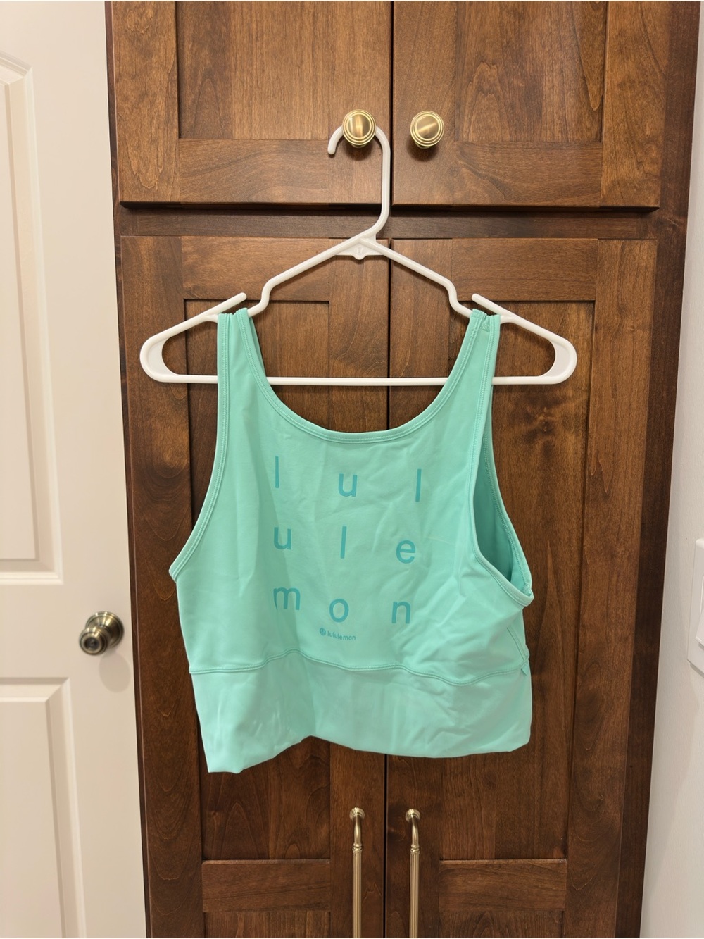 lululemon mint green cropped athletic tank